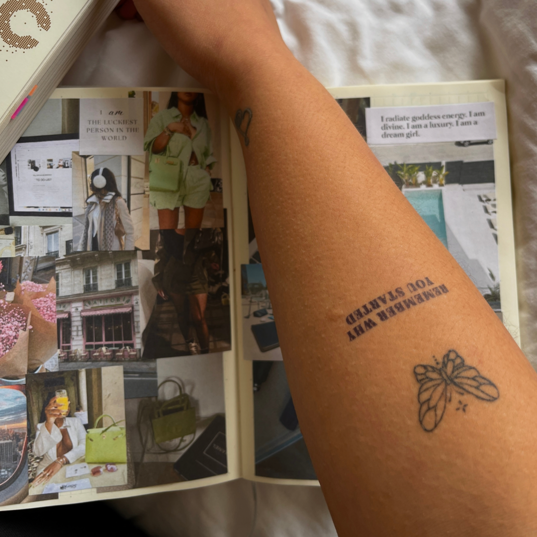 Tatuaje temporal recuerda por qué empezaste