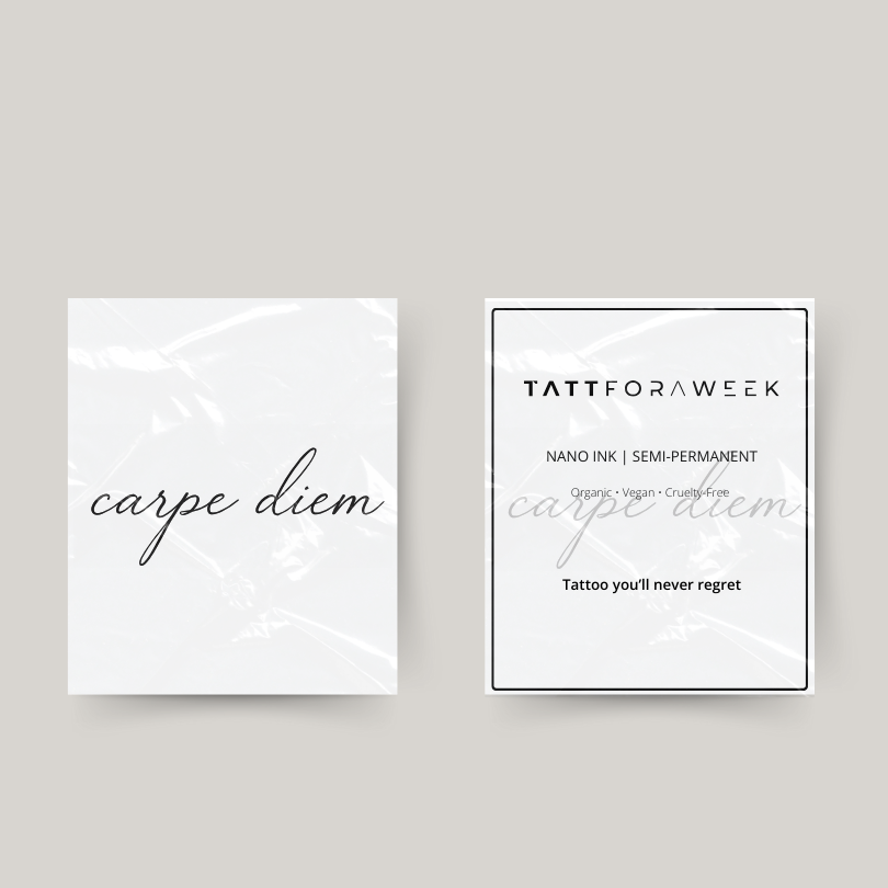 Tatuaje temporal carpe diem