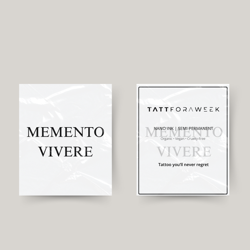 Tatuaje temporal momento vivere