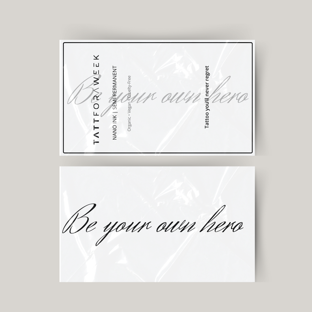 Tatuaje temporal sé tu propio héroe