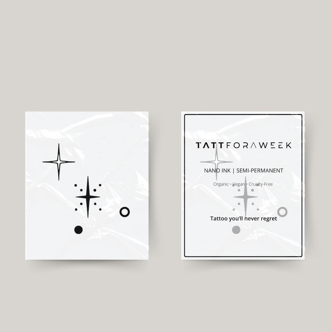 Tatuaje temporal cáncer estrellas