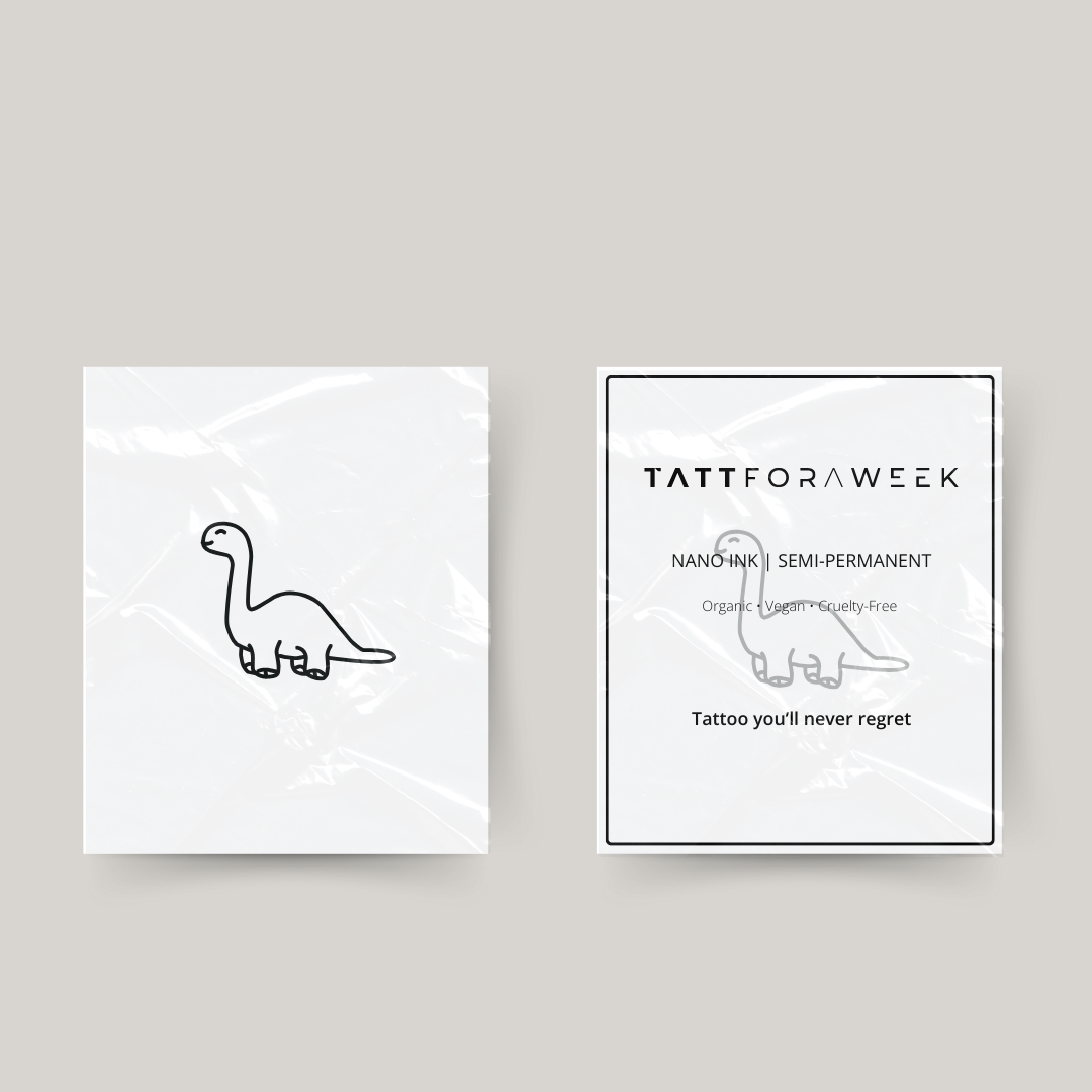 Tatuaje temporal de dinosaurio