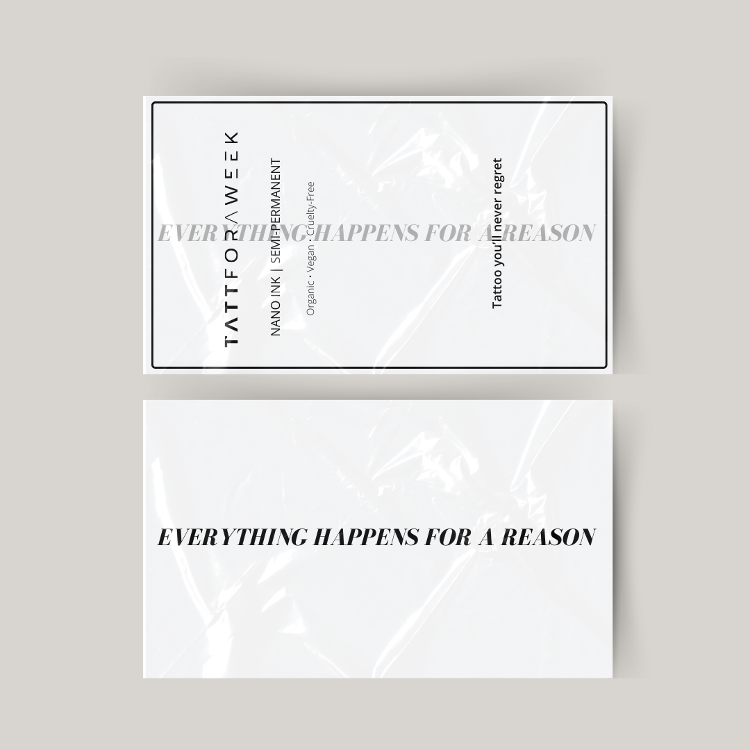 Tatuaje temporal todo pasa por una razón