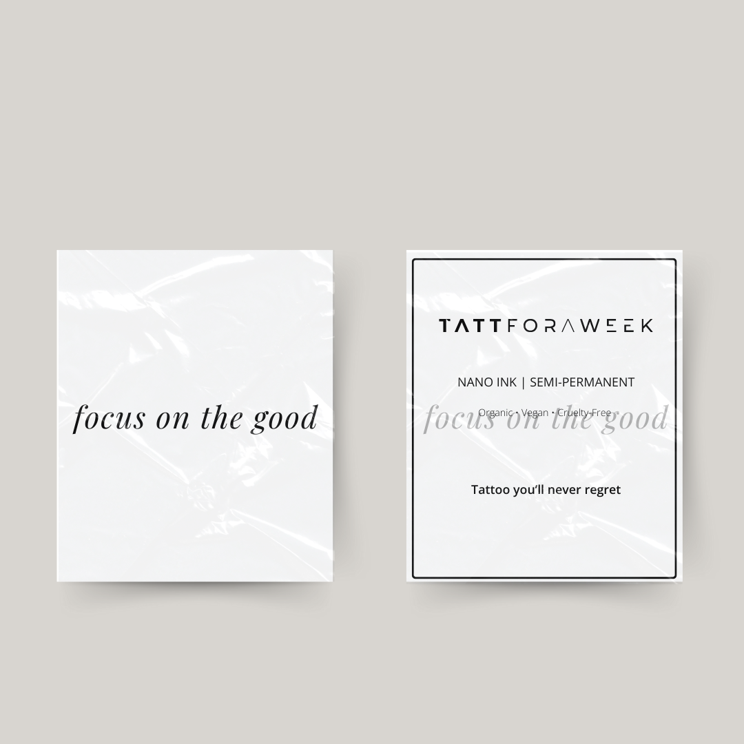 El tatuaje temporal se centra en lo bueno.