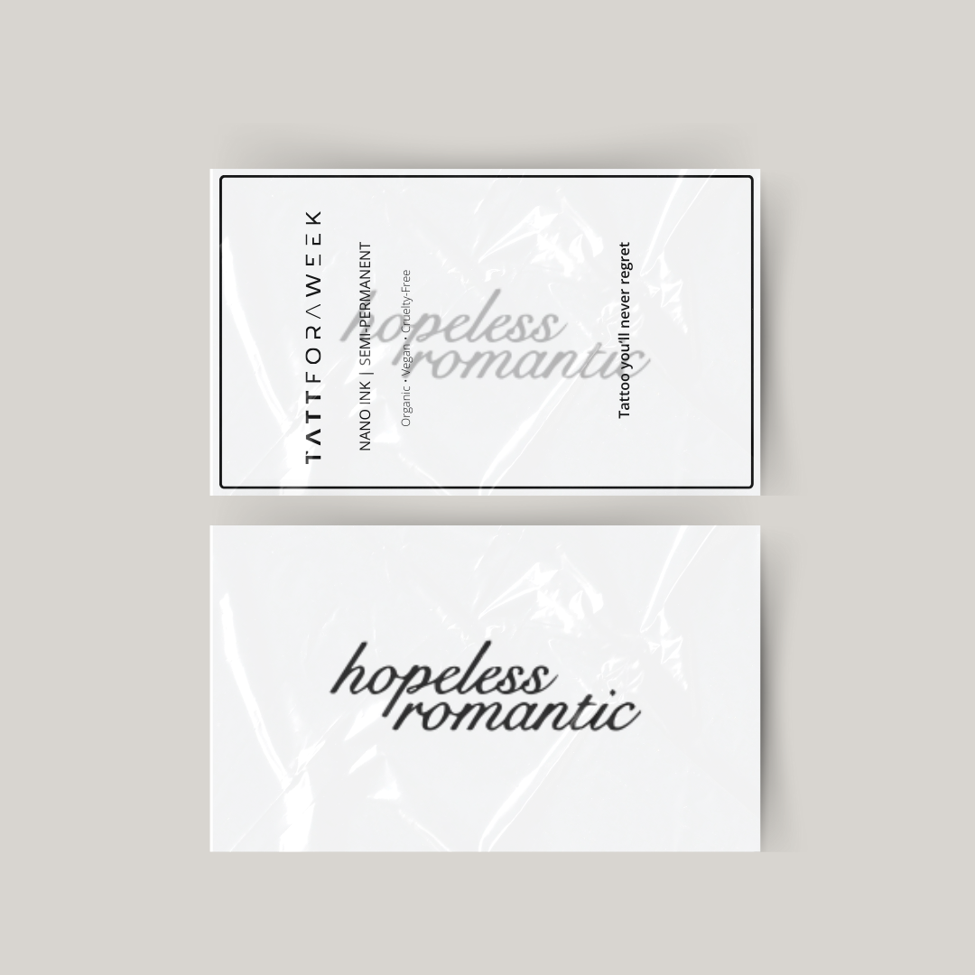 Tatuaje temporal romántico sin esperanza