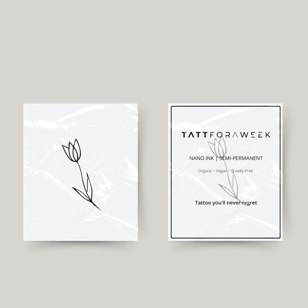 Tatuaje temporal de tulipán