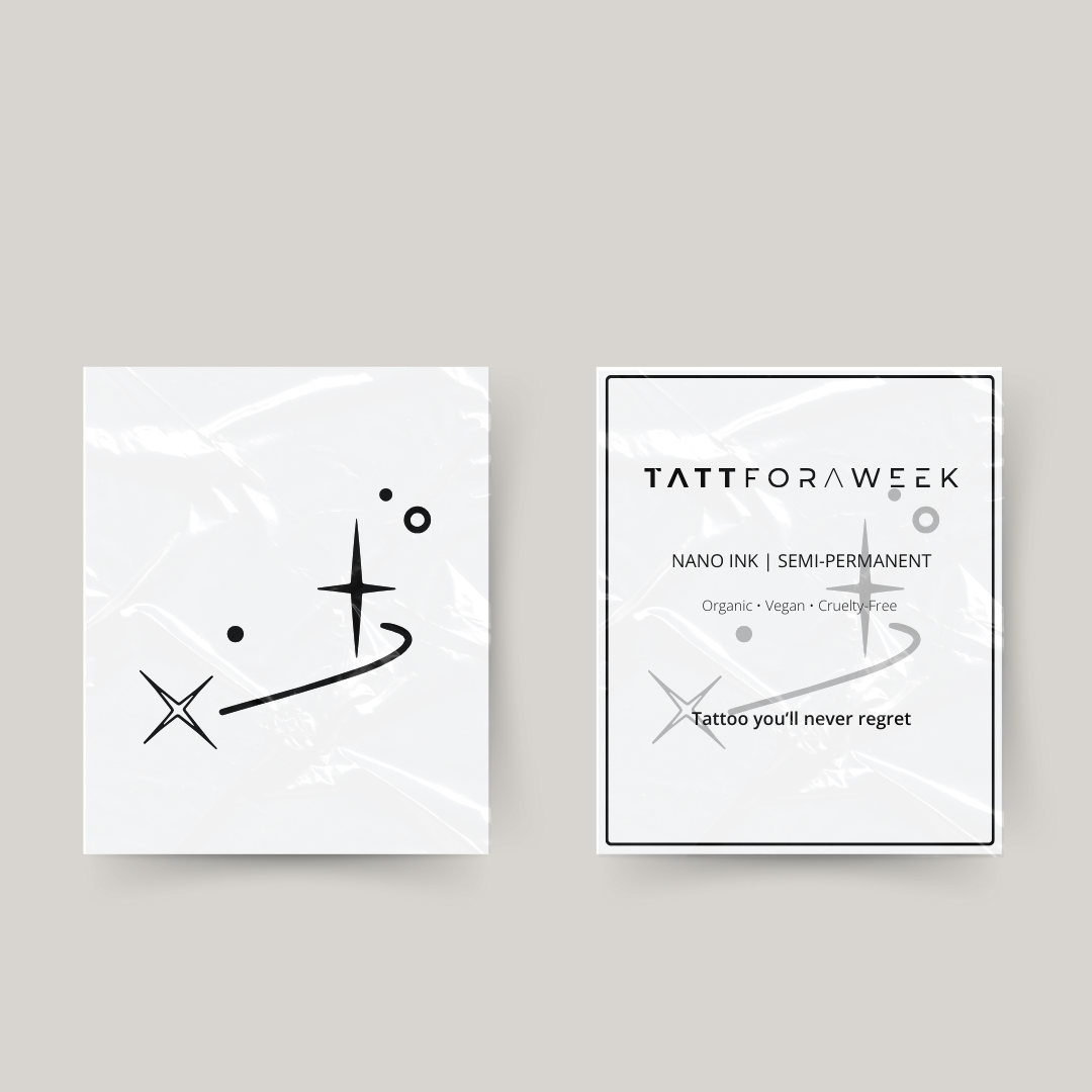 Tatuaje temporal leo estrellas