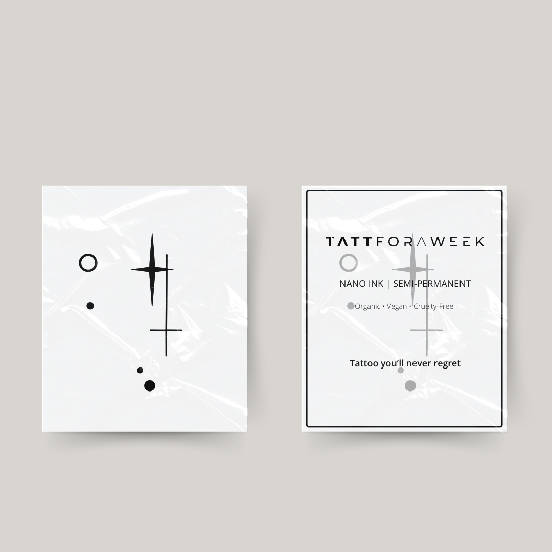 Tatuaje temporal libra estrellas