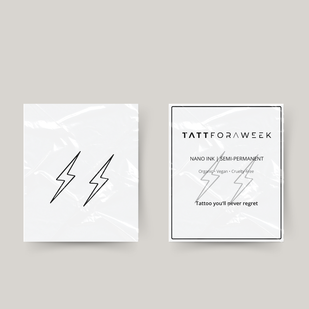 Tatuaje temporal a juego de rayo