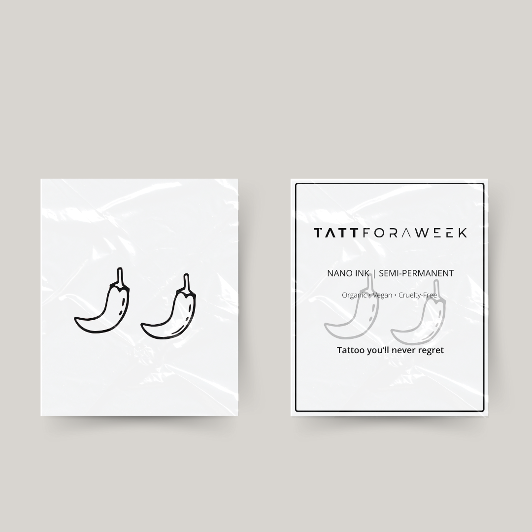 Tatuaje temporal de pimientos a juego