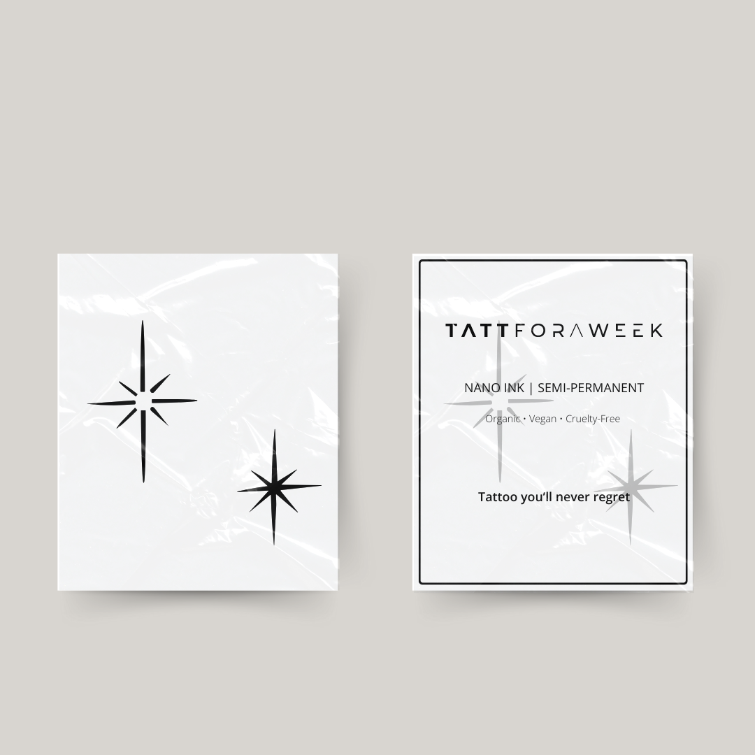 Tatuaje temporal a juego con brillo