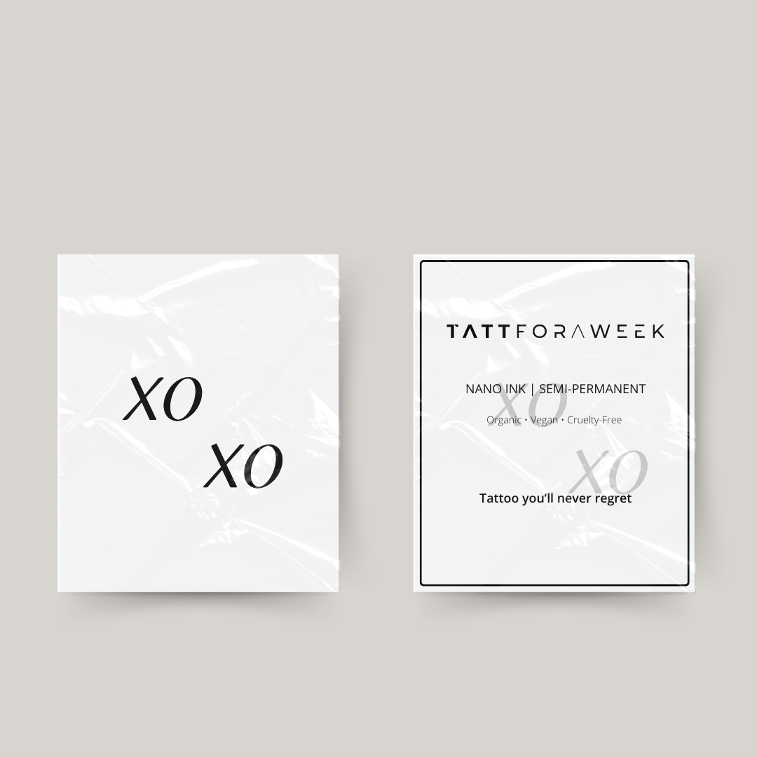 Tatuaje temporal a juego xo xo