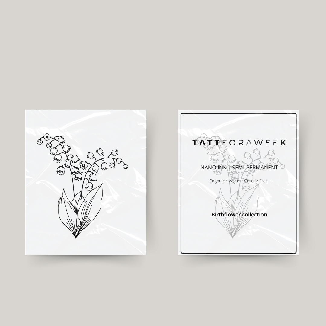 Tatuaje temporal flor de nacimiento mayo