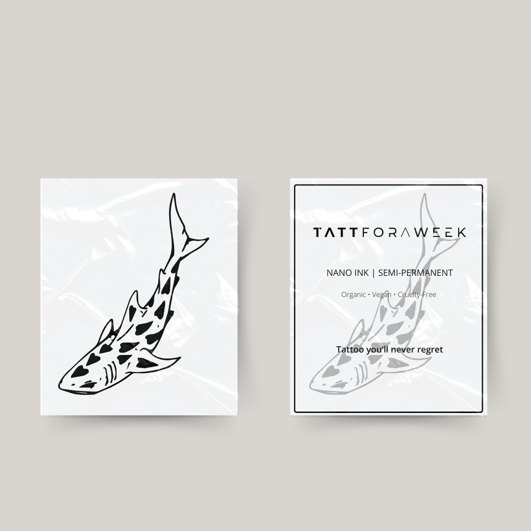Tatuaje temporal de tiburón