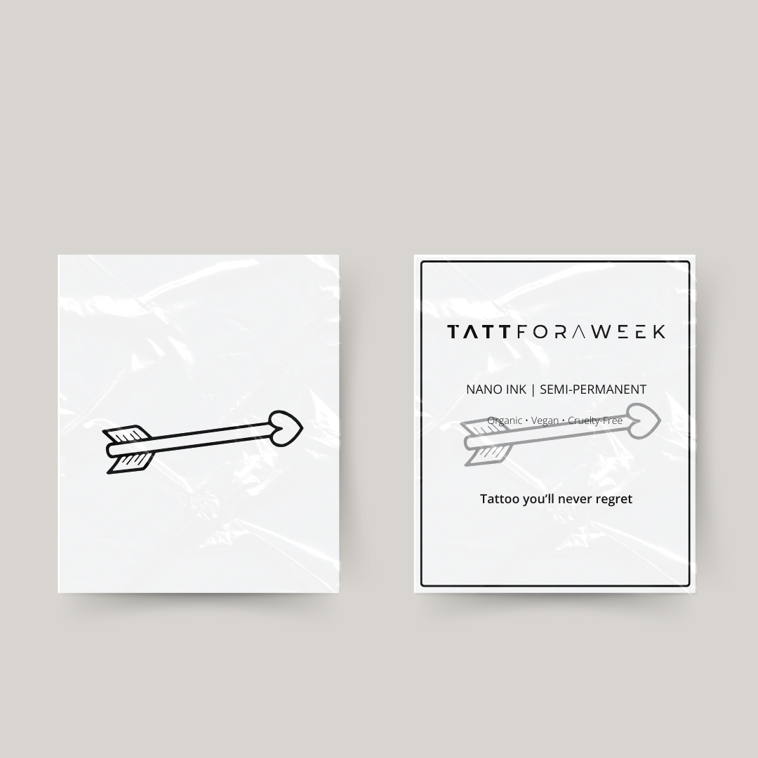 Tatuaje temporal flecha amor