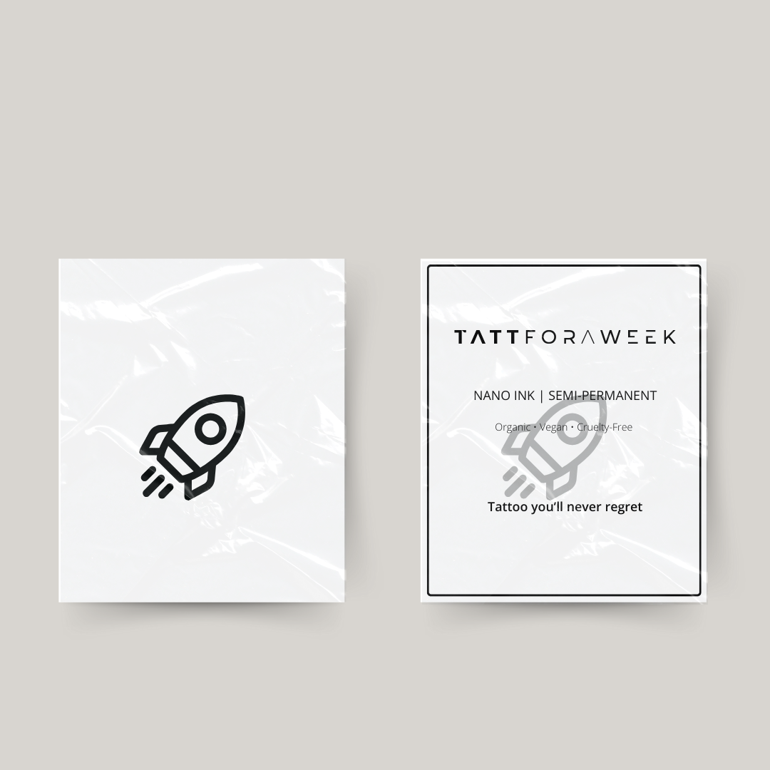 Tatuaje temporal cohete