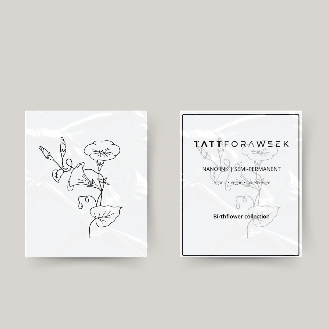 Tatuaje temporal flor de nacimiento septiembre