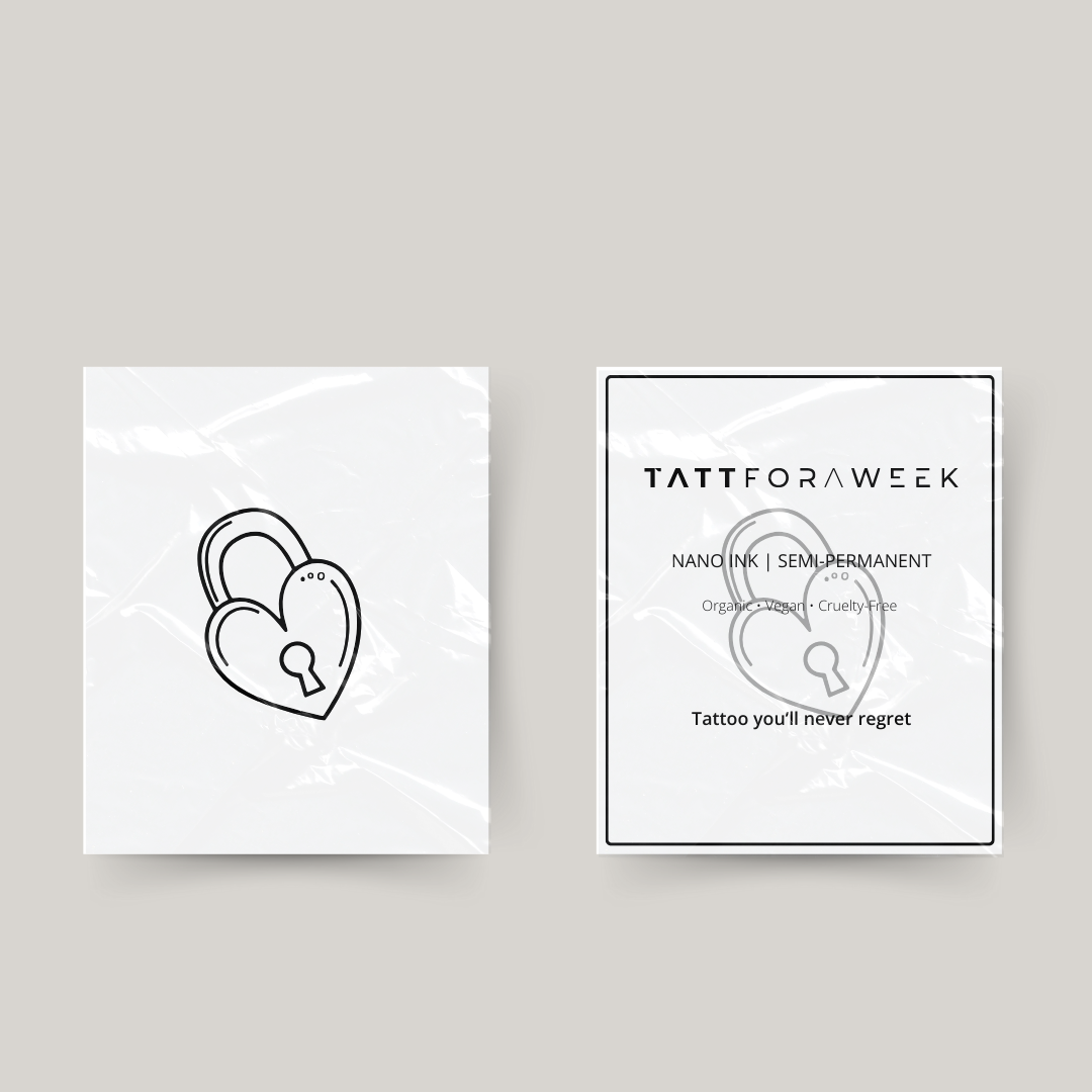 Tatuaje temporal candado amor