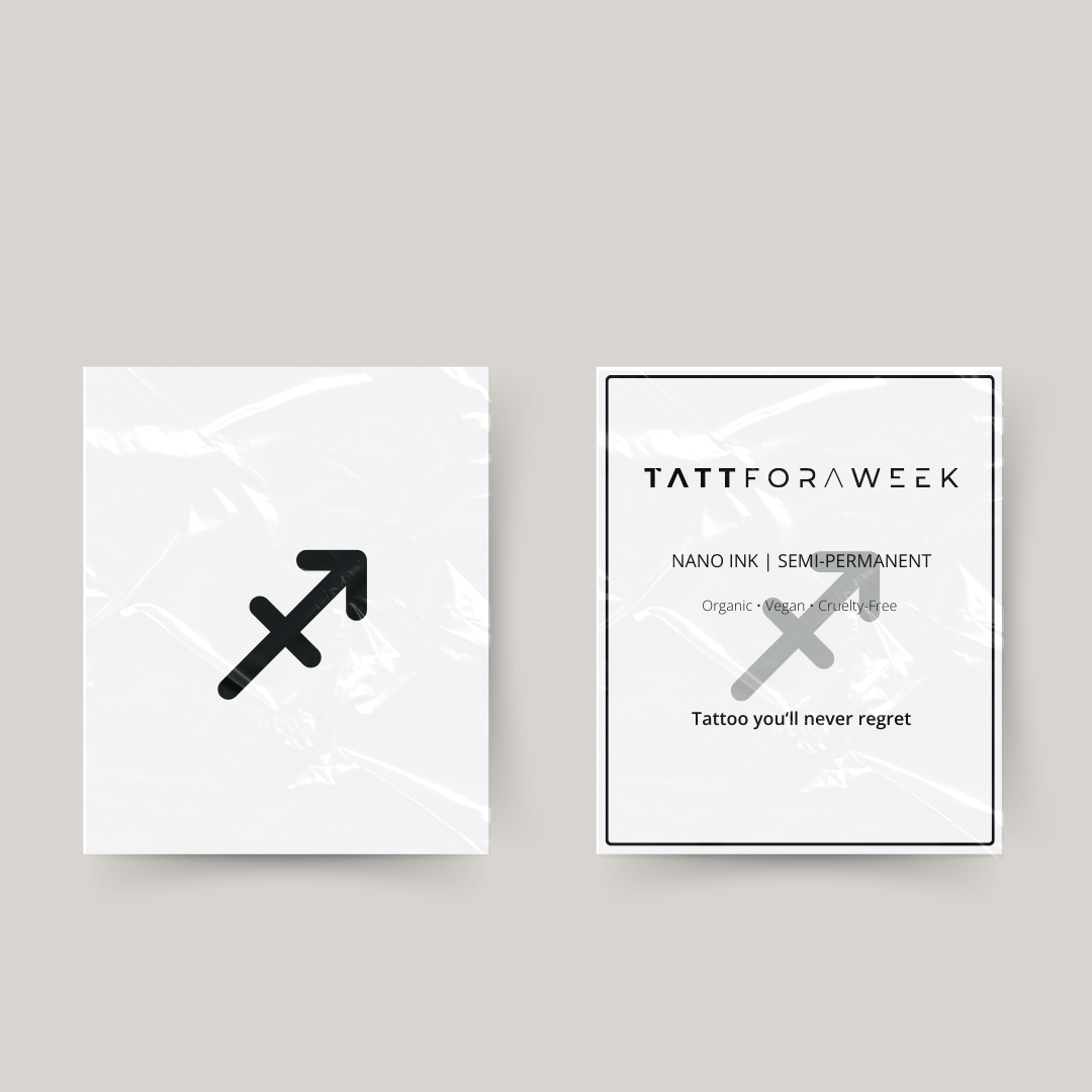 Tatuaje temporal signo zodiacal sagitario