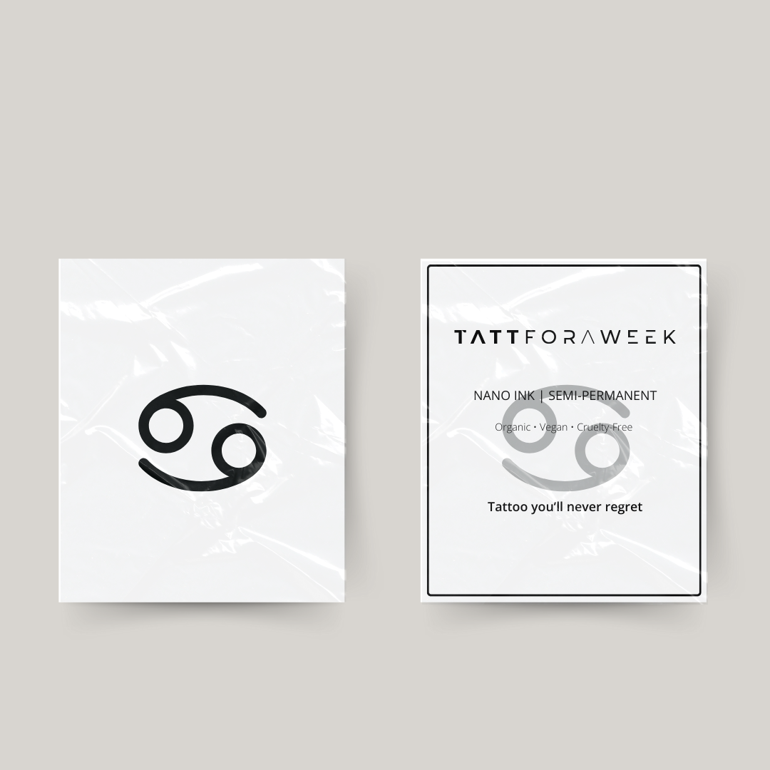 Tatuaje temporal signo zodiacal cáncer