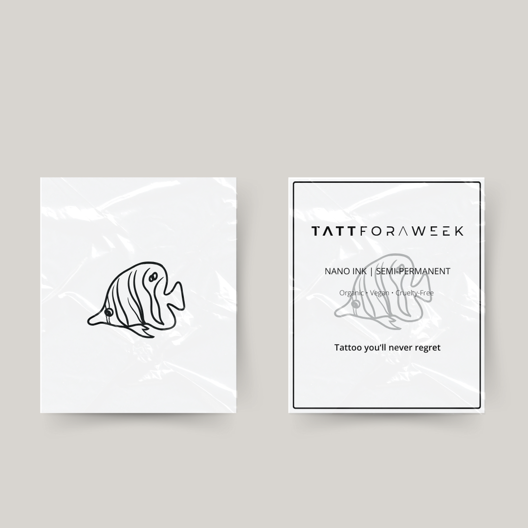 Tatuaje temporal pez tropical