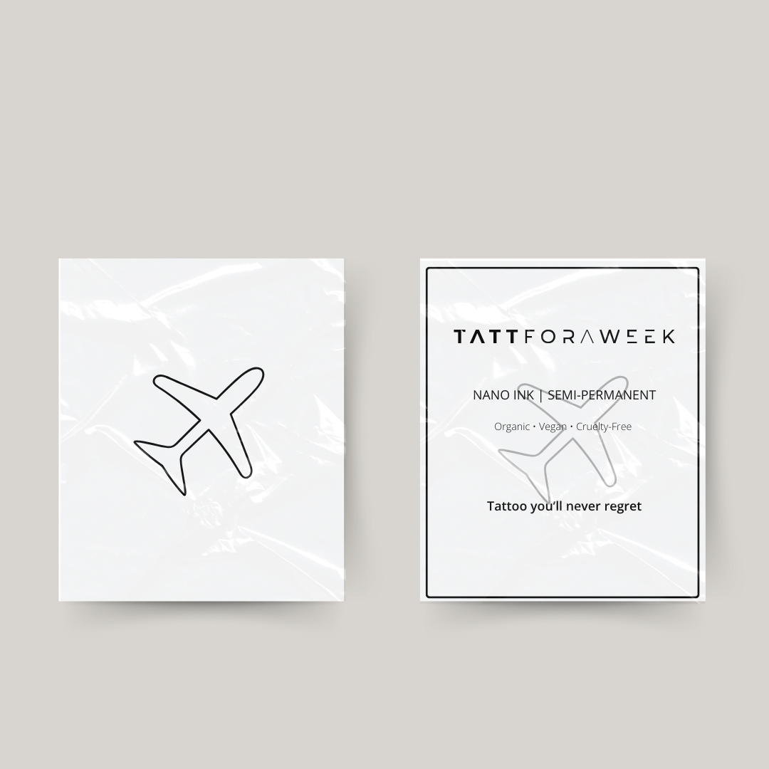 Avión de tatuaje temporal