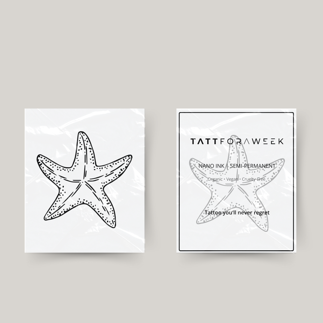 Tatuaje temporal estrella de mar