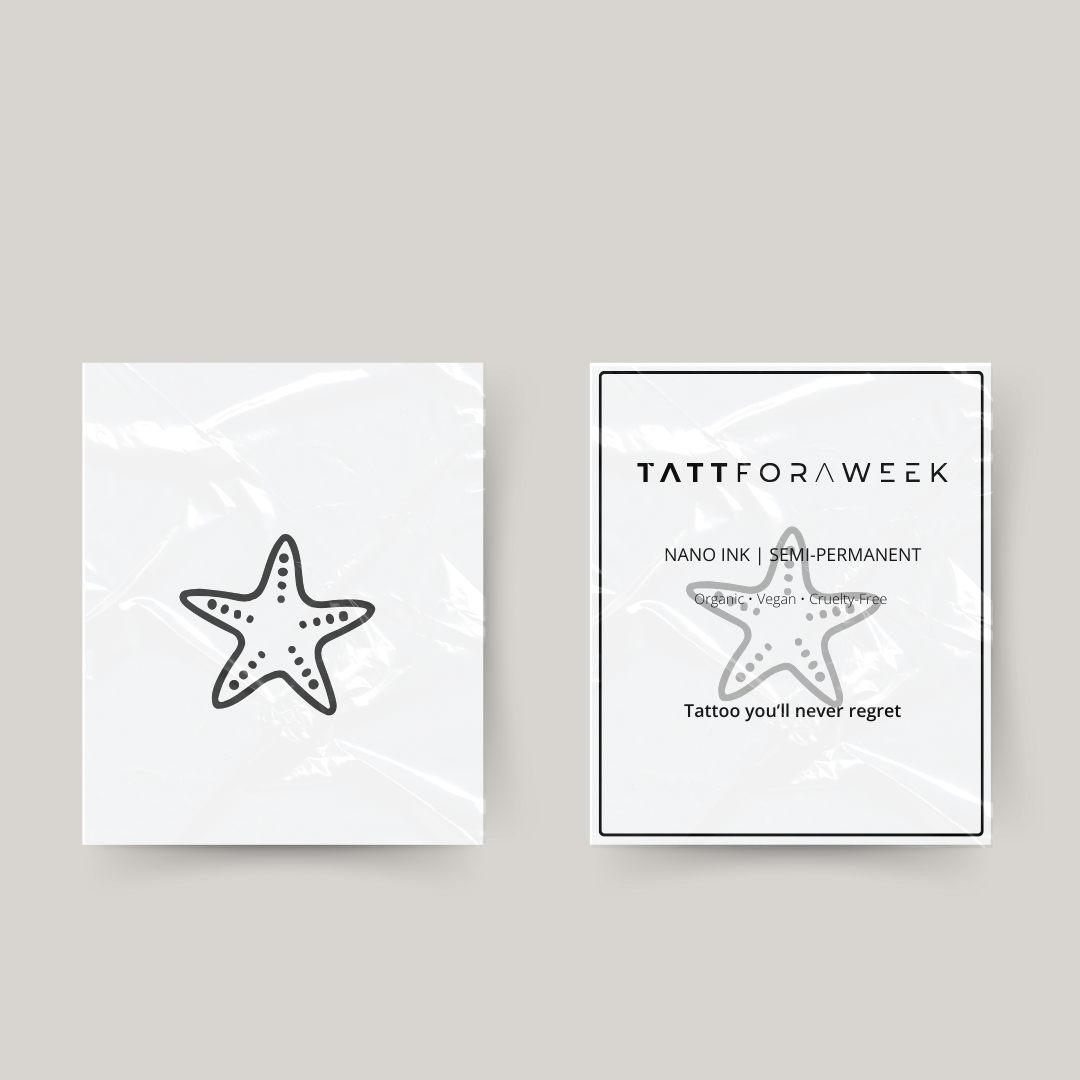 Tatuaje temporal de estrellita de mar