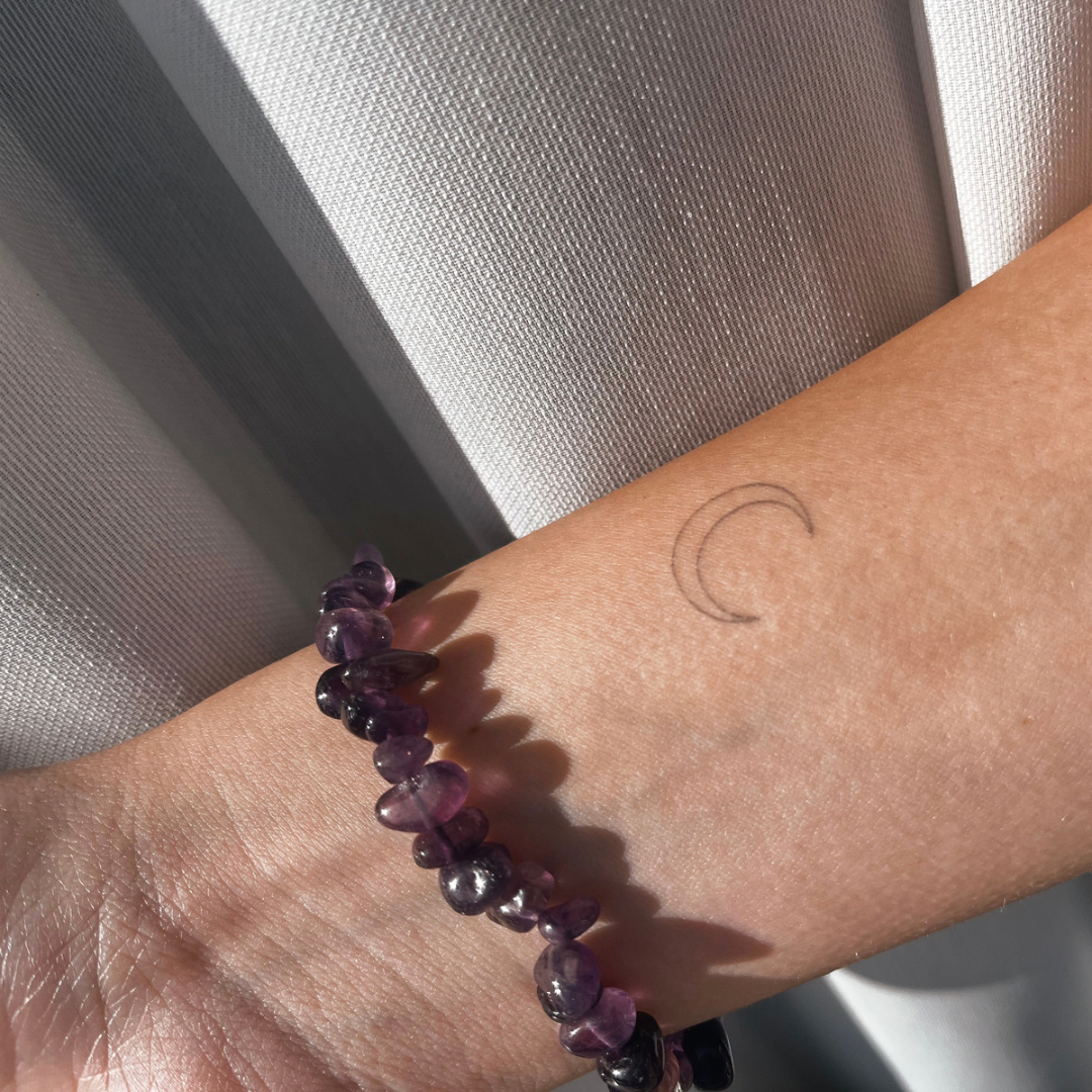 Tatuaje temporal luna