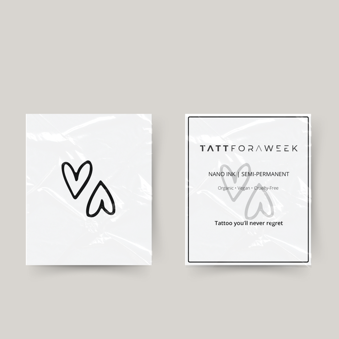 Tatuaje temporal 2 corazones