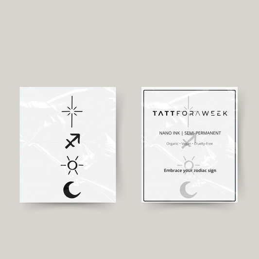 Tijdelijke tattoo Saggitarius universum