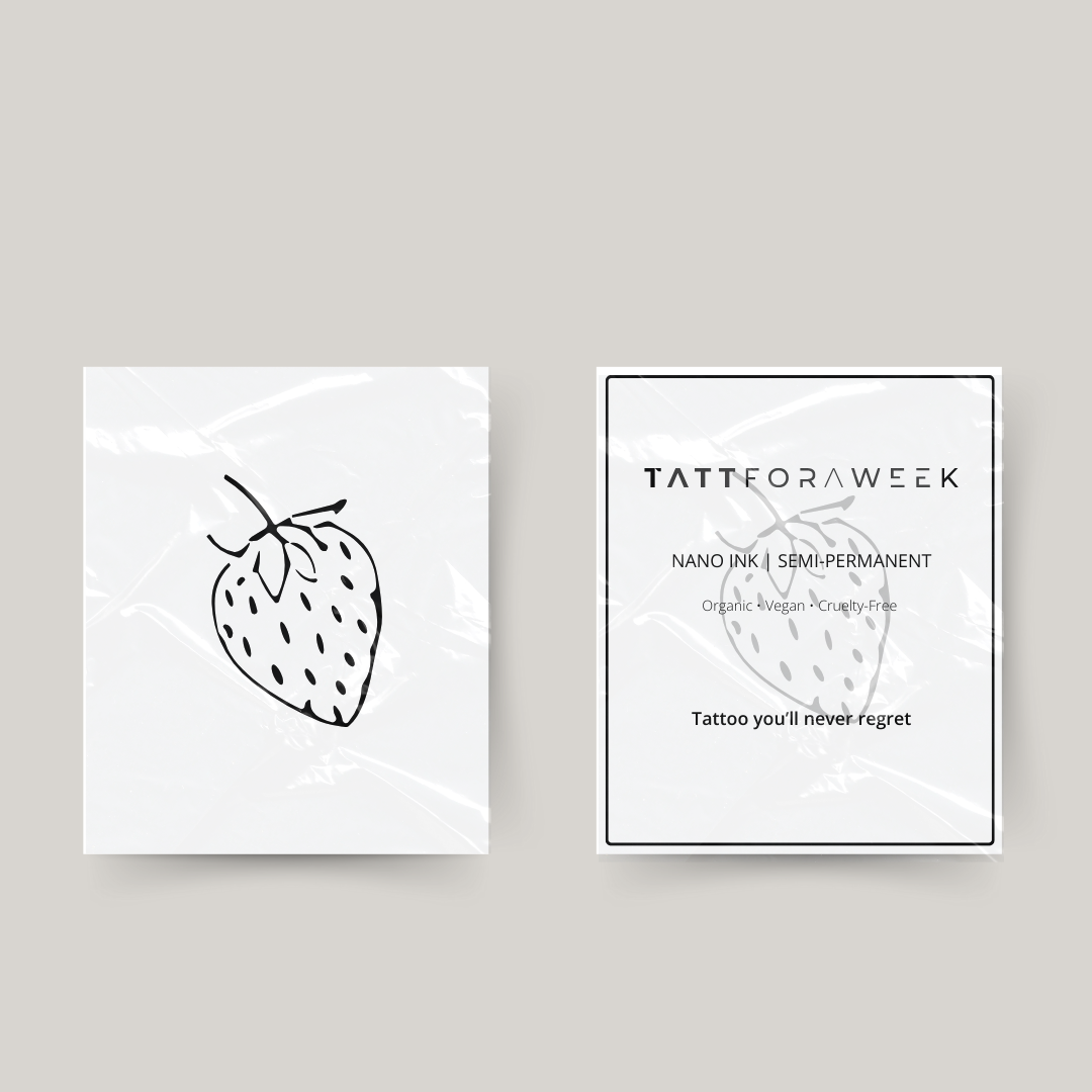 Tatuaje temporal de fresa