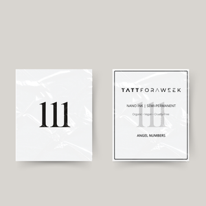 Tatuaje temporal números angelicales 111