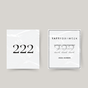 Tatuaje temporal números angelicales 222