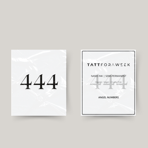 Tatuaje temporal números angelicales 444