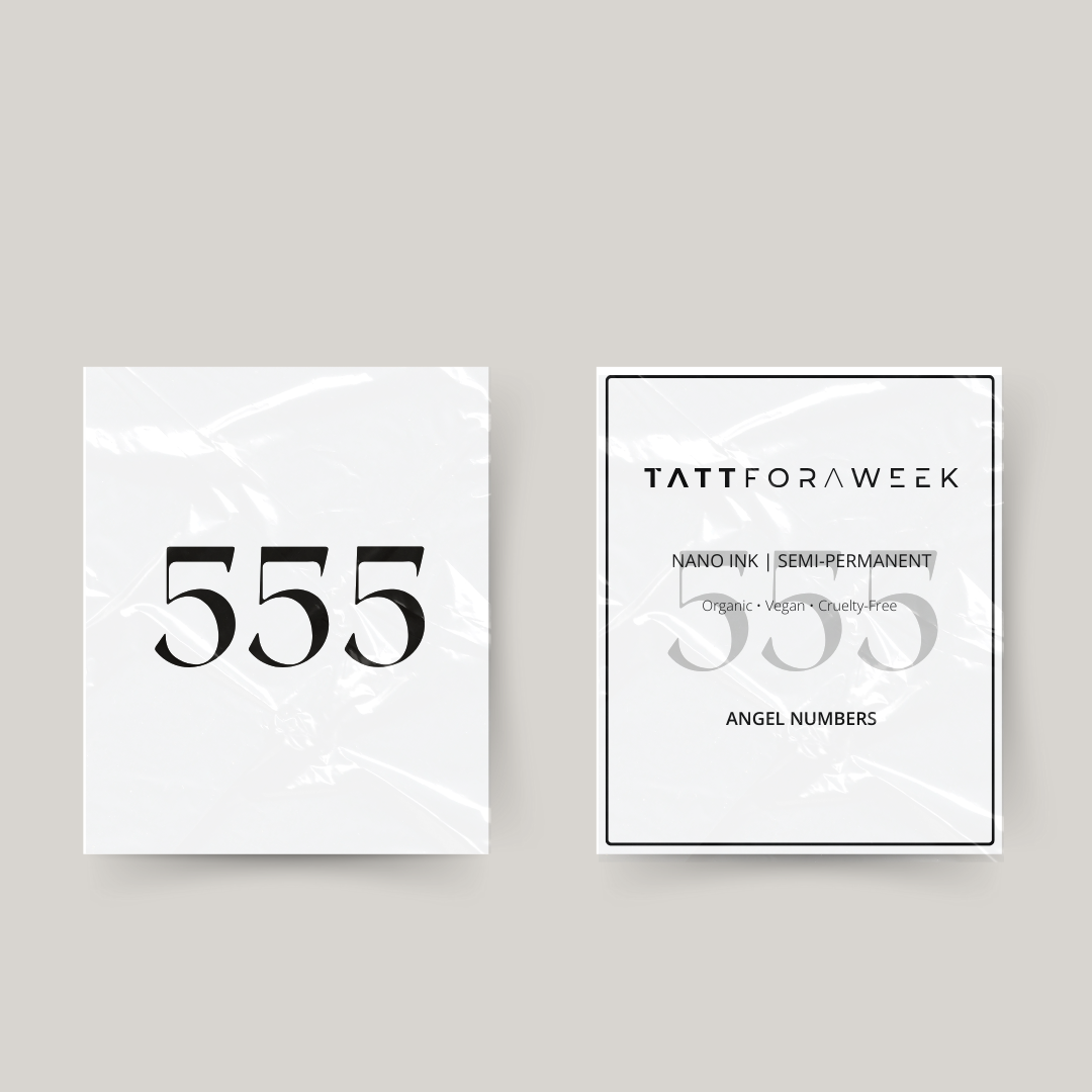 Tijdelijke tattoo angel numbers 555