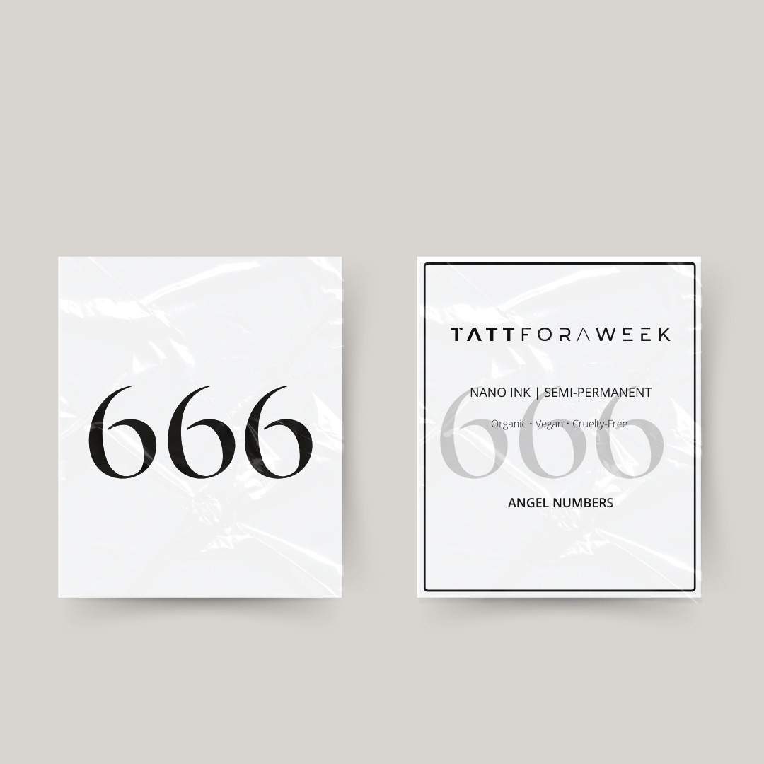 Tijdelijke tattoo angel numbers 666