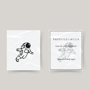 Tatuaje temporal astronauta