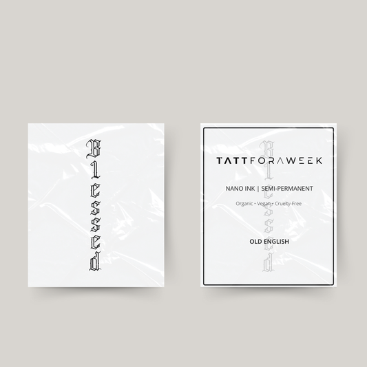 Tijdelijke tattoo blessed 1