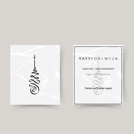 Tatuaje temporal símbolo del budismo