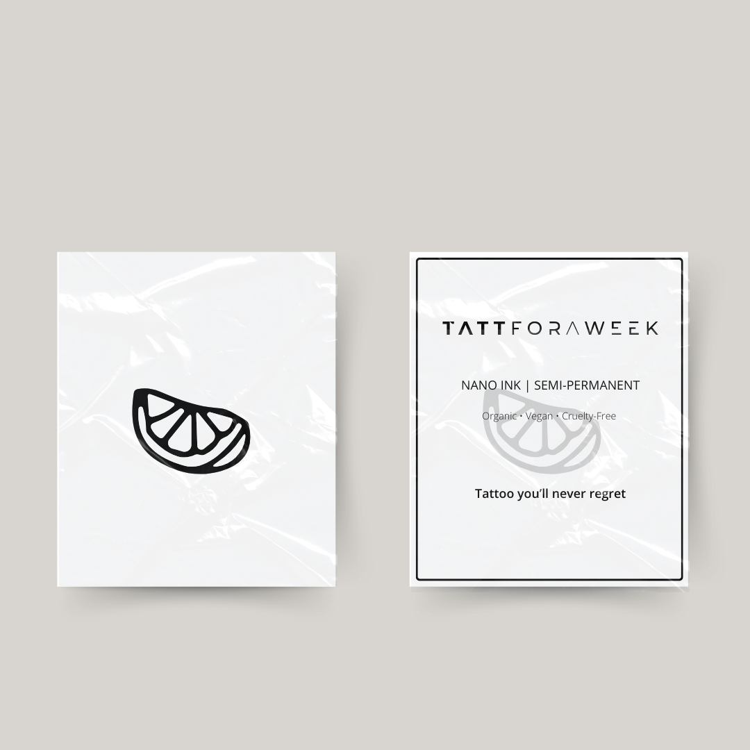 Tatuaje temporal rodaja de limón