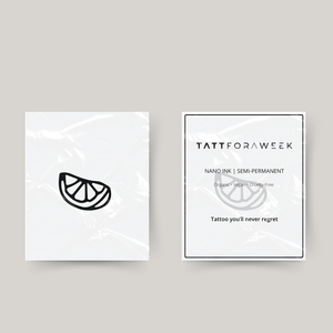 Tatuaje temporal rodaja de limón
