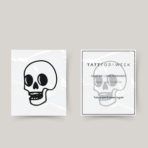 Tatuaje temporal calavera