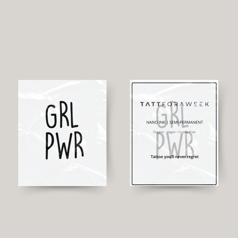 Tatuaje temporal girlpower