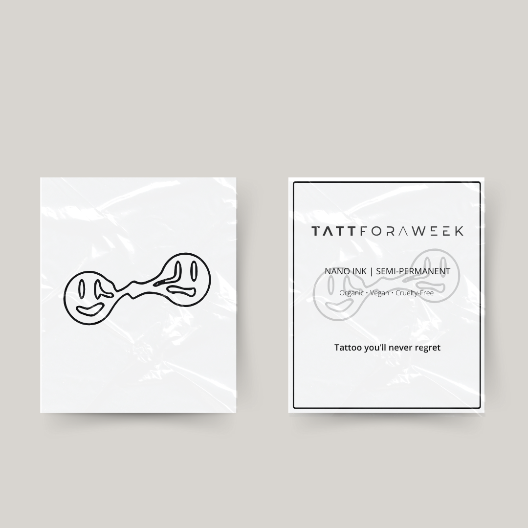 Tatuaje temporal de emojis fusionados