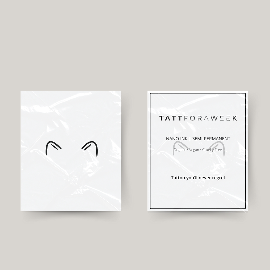 Tatuaje temporal orejas de gato