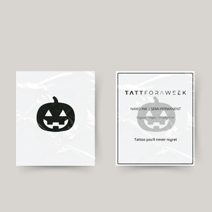 Tatuaje temporal calabaza Halloween