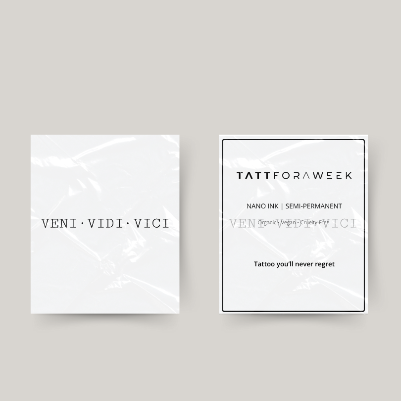 Tatuaje temporal veni vidi vici