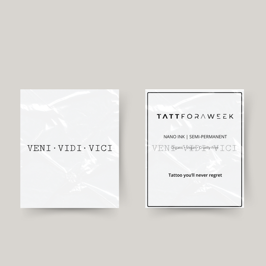 Tatuaje temporal veni vidi vici