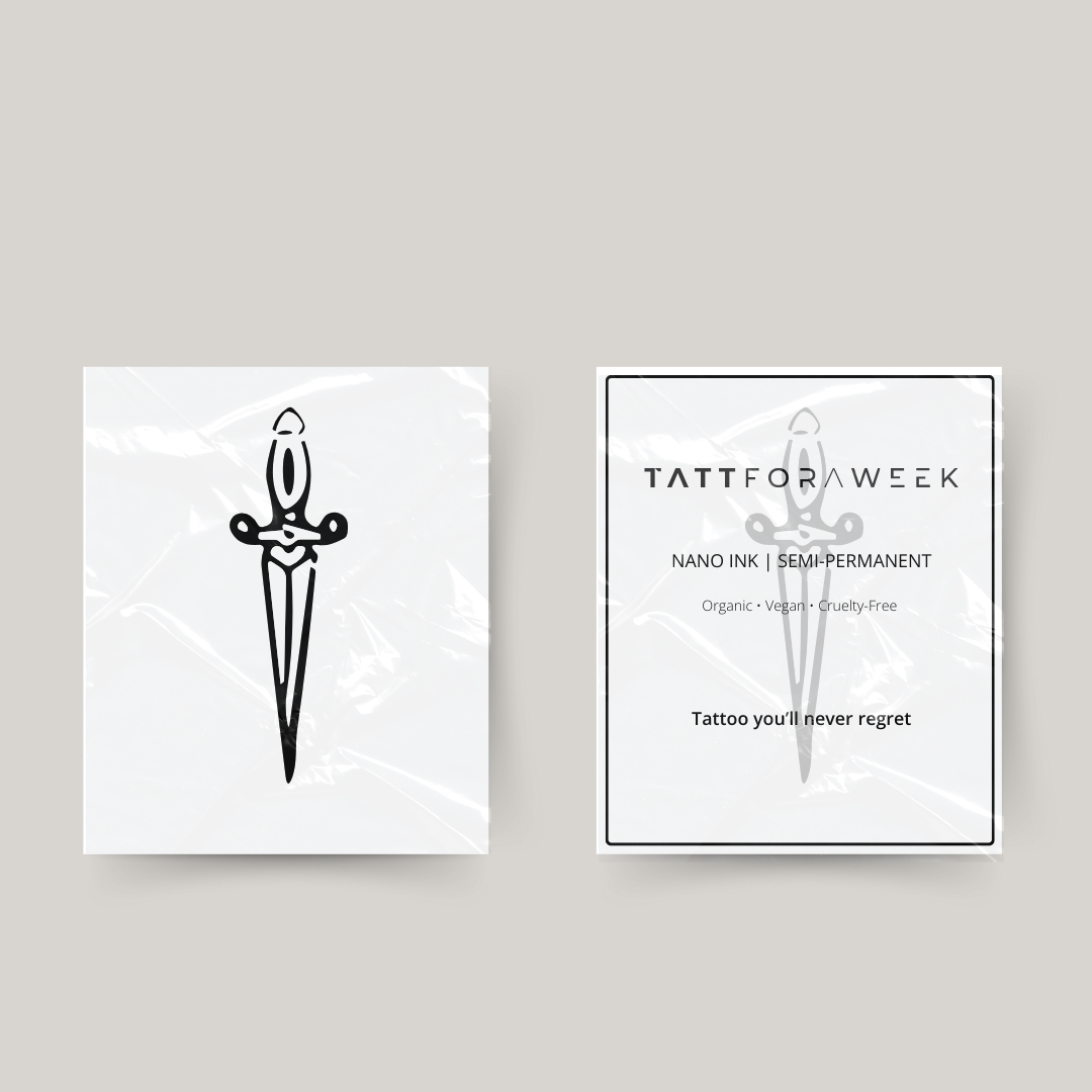 Tatuaje temporal espada 2